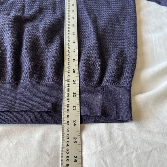 Britches Mens Merino Wool Blend Long Sleeve Textured Front Sweater Purple Large - Picture 11 of 13